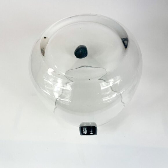 Qualia Glass Ebony Ice Bucket With Clear Black Knob Handles - Picture 6 of 7